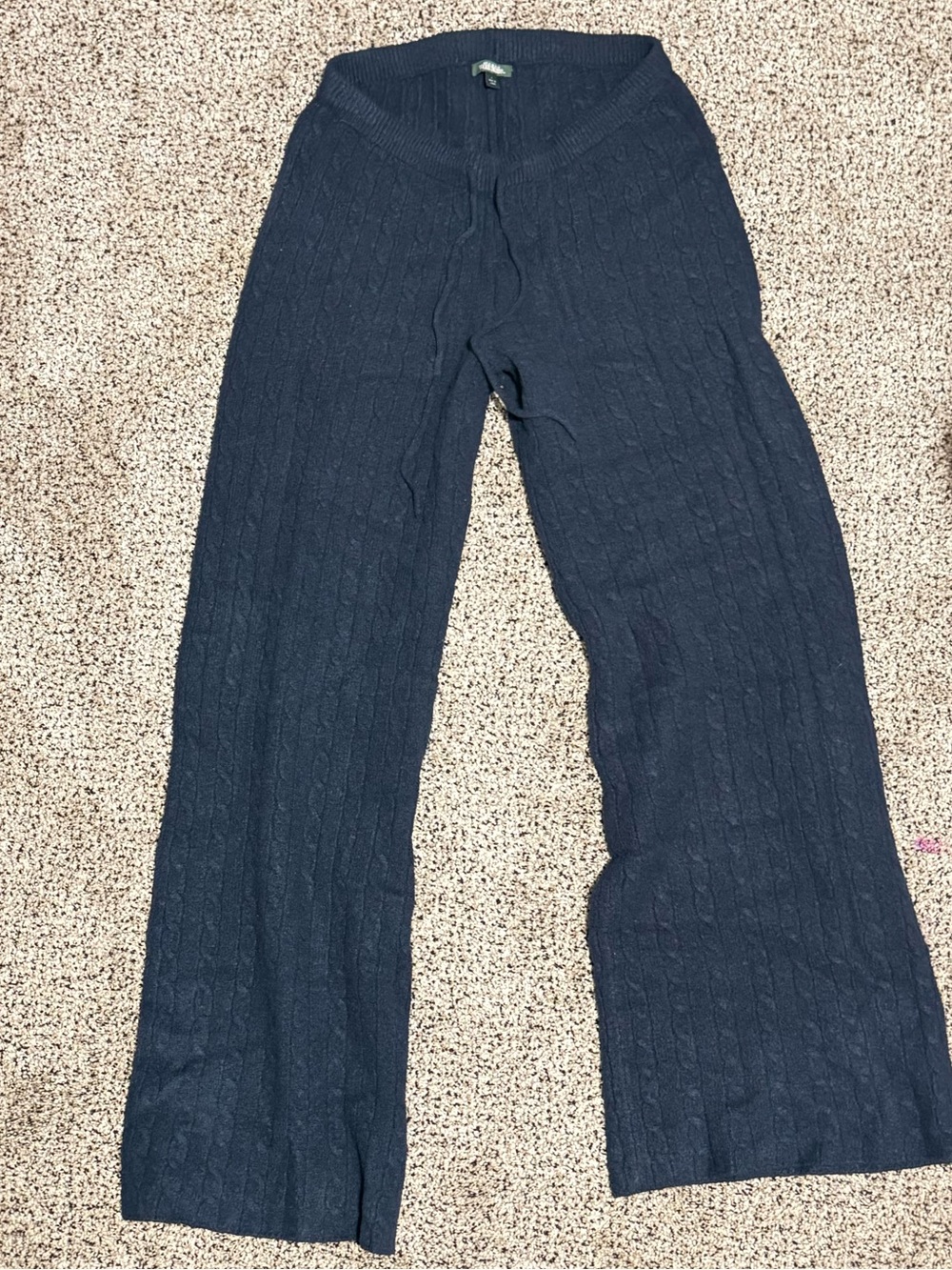 wild fable Navy Cable-Knit Wide Leg Pants